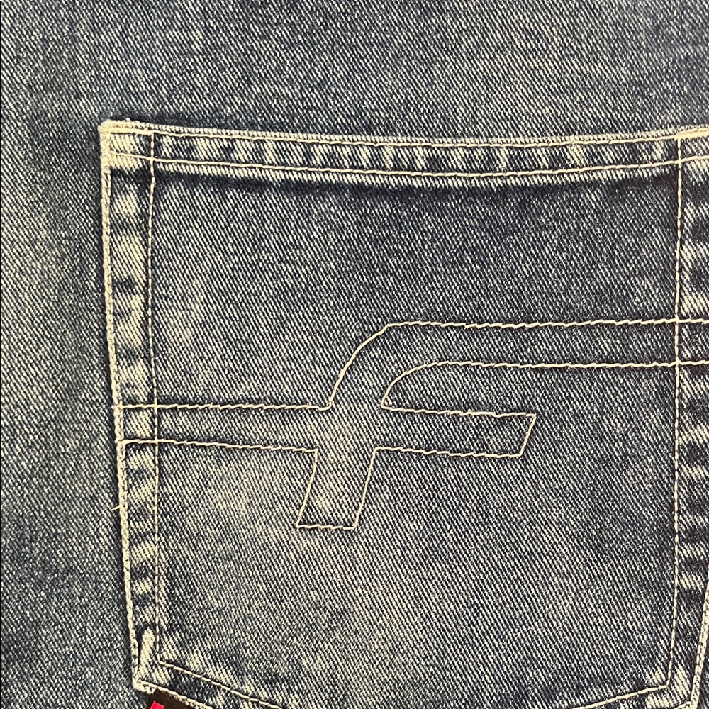 FUBU Dark Blue Relaxed Men's Jeans - Picture 6 of 7